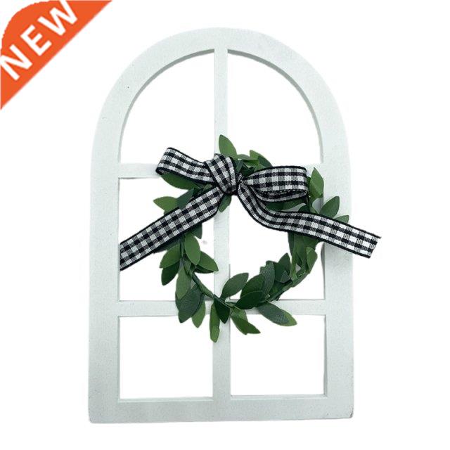 Wooden Farmhouse Window Tiered Tray Decoration Rustic Cathed