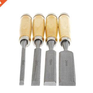 Set Wood DIY New Woodworking Chisel 4Pcs Flat 2021 Sculpture
