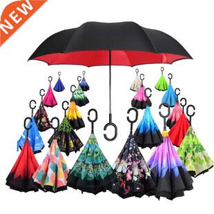 JPZYLFKZL-Paraguas de Golf Inverso para Hombre, Sombrilla In