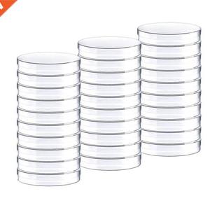 30 Pack Plastic Petri Dish,90X15mm Clear Petri Dishes with L