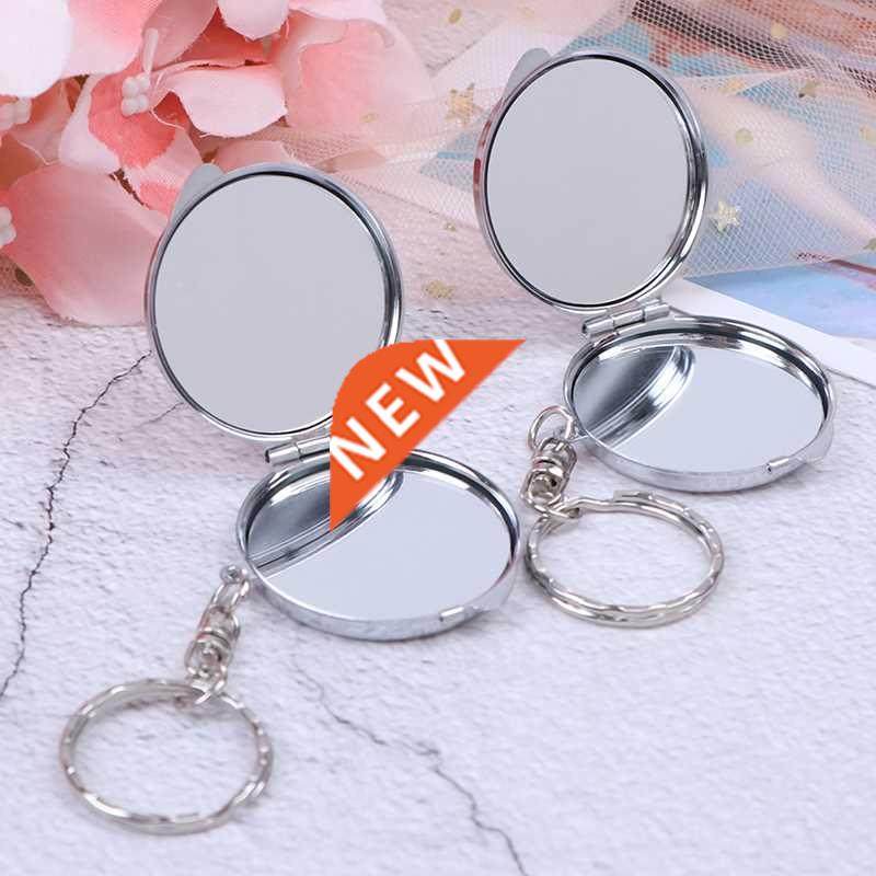 1PCS Portable Folding Mirror Key Chain Pocket Compact Makeup