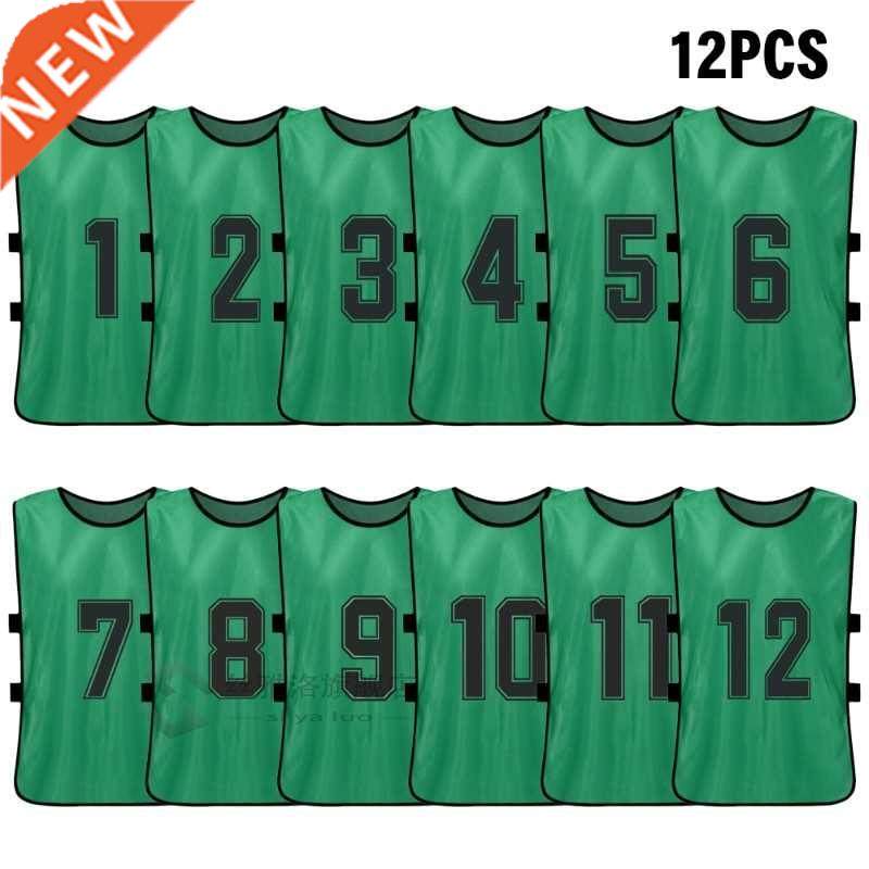 12 PCS Sports Vest Kid's Football Pinnies Quick Drying Socce
