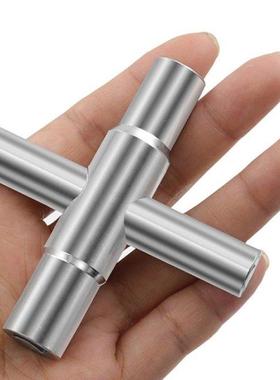 2 Peces 4-way Sllcock Key Steel Sllcock Wrench Slver Wat