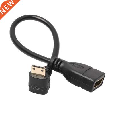 2 x HDMI Vrouwelijke naar Hoek HDMI Male Type C Verlengkabel