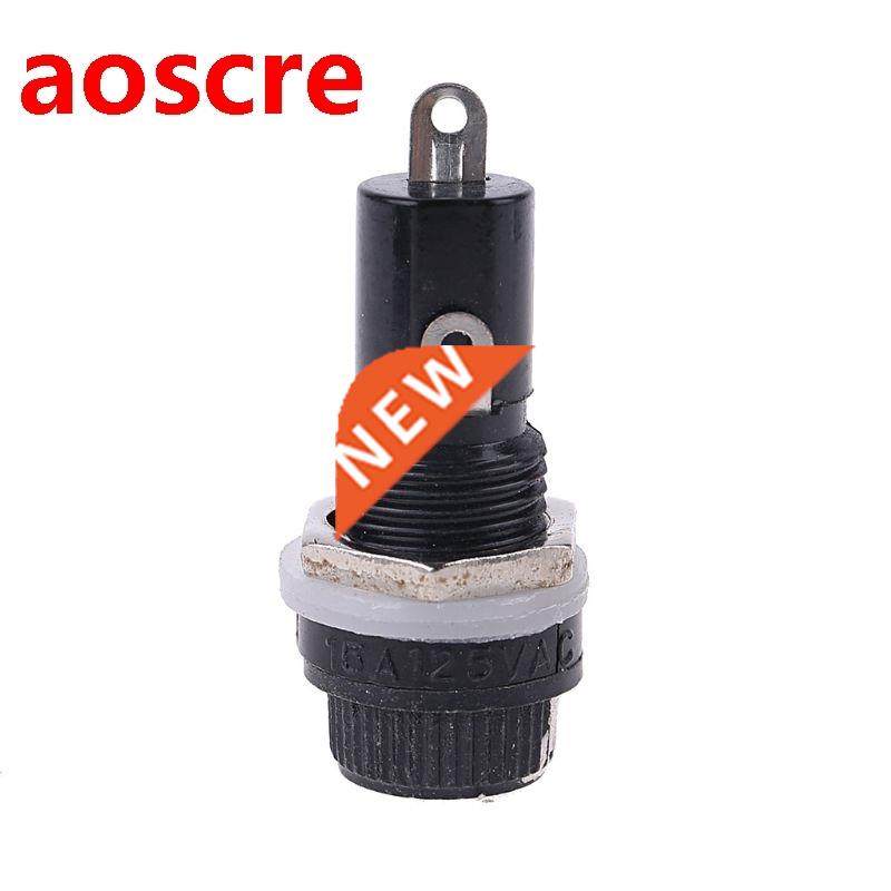 5pcs 10A Chassis Panel Mount Fuse Holder Socket for 5*20 Gla