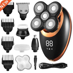 IPX7 Waterproof Electric Shaver Razor for Men Beard Hair Tri