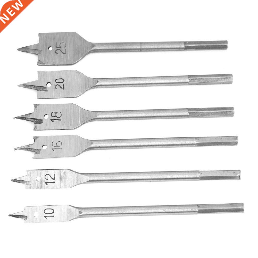 6pcs Spade Drill Bit High-carbon Steel Spade Paddle Flat Woo