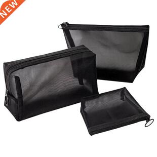 1PC Black Women Men Necessary Cosmetic Bag Transparent Trave