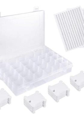 36 Grids Plastic Embroidery Floss Organizer Box & 50 Flo