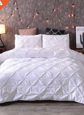 Luxury Bedding Set White Euro Duvet ver With Pillowcase Twin