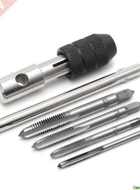 5 Pcs T Type Hand Screw Thread Taps Drill Kit M3 M4 M5 M6 Se