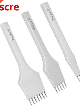 leather craft tools hole punching Leather Prong Chisel Row H