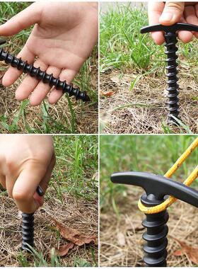 10pcs/Pack Outdoor Camping Tent Pegs Ground Nails Screw Anch