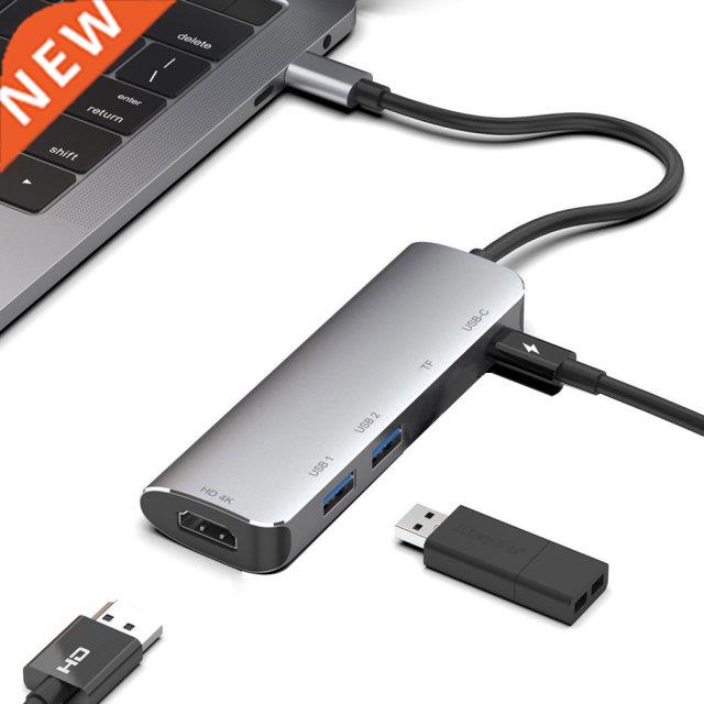 USB C HUB Adapter 6 in 1 USB C to USB .0 HDMI-Compatible Do