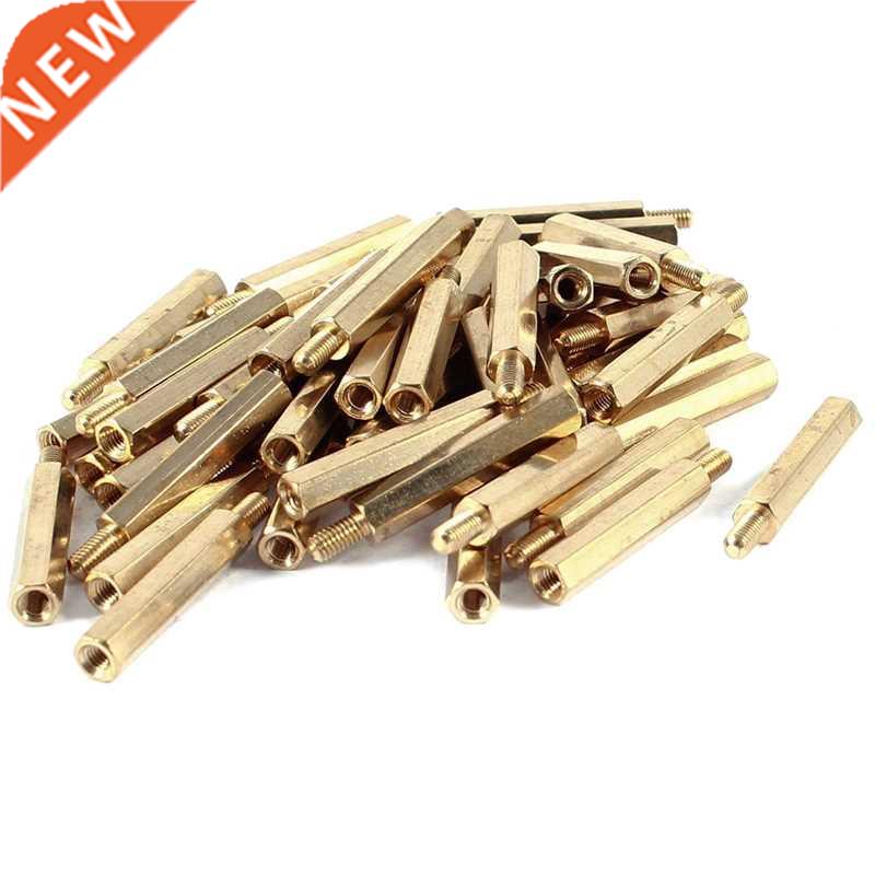 50pcs Brass Hex Standoff Spacer Screw Female to Male 25mm+6m