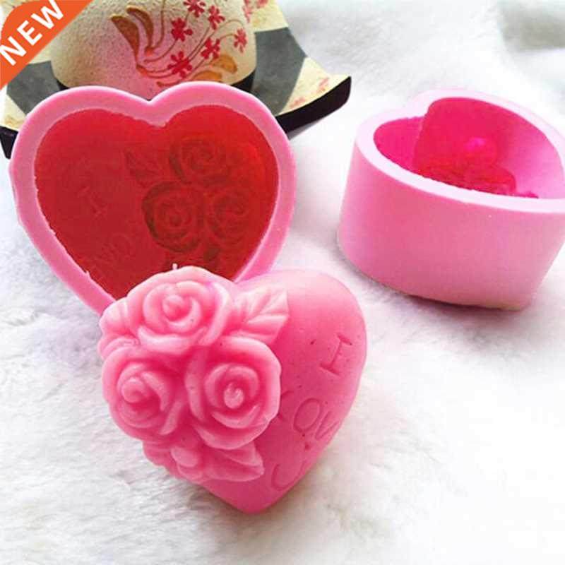 1 PC 3D Round Flowers Shape Silicone Soap Mold 适用于m 适用