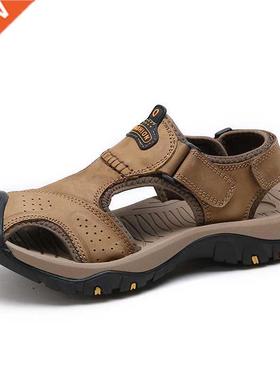 2022 Genuine Leather Men sandals Summer New Large Size Men S