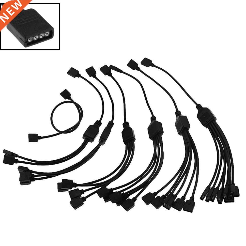 1PCS 4 Pins LED Connector 1 TO 1 2 3 4 5 6 8 Plug Power Spli