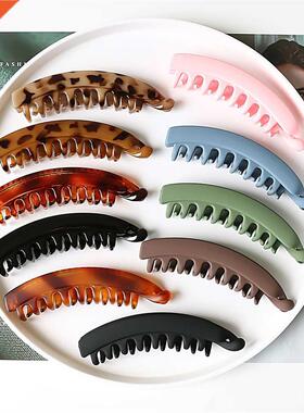 2022 Frosted Hair Clips Solid Color Banana Clip Women's Hair