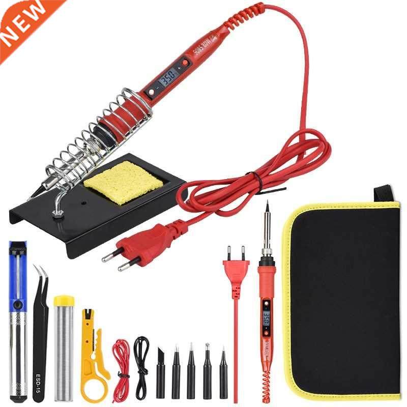 80W soldering iron kit 220V 110V Ceramic Heating elet LCD ad