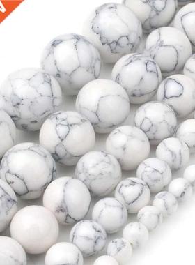 4/6/8/10/12mm Second Generation White Howlite Beads for Jewe