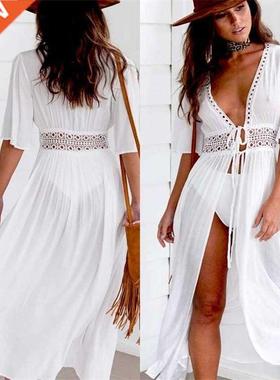 XL Plus Size Beach Long Maxi Dress Women Beach Cover Up Tun