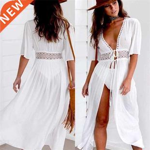 Dress Tun Size Cover Women Maxi Long Beach Plus