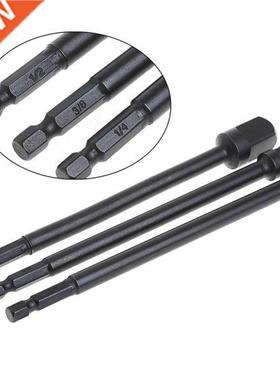 Pcs Socket Adapter Set Hex Shank To 1/4 /8 1/2 Inch Impac