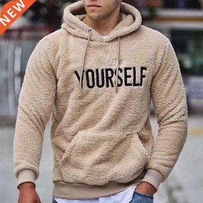 Autumn Winter Men Warm Plush Fleece Hoodie Sweatshirts Casua