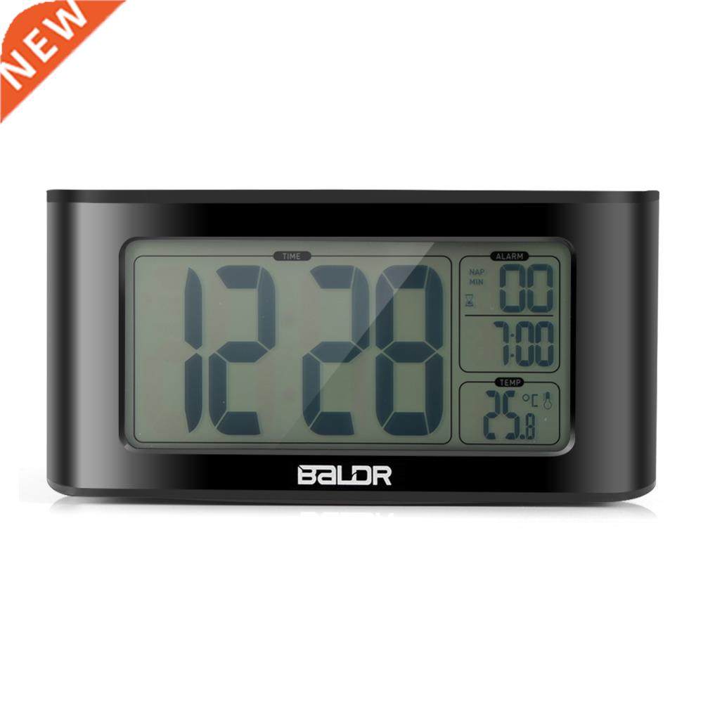 LCD Display Temperature Time Display Bedroom Table Thermomet