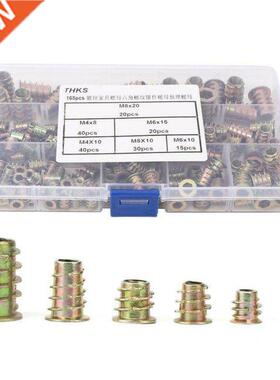 165Pcs Hex Thre Insert Nut Galvanized Wood Furniture Nut C