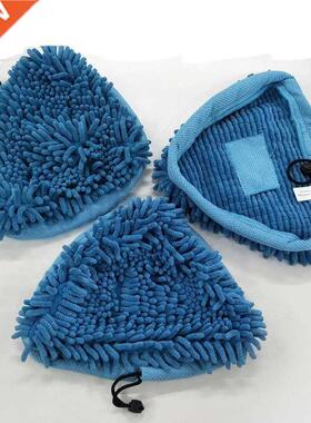 1PCS Durable Light Blue Round Triangle Steam Mop Cloth Cover