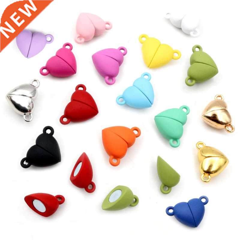5 Sets Love Heart Round Shaped Magnetic Connected Clasps Be