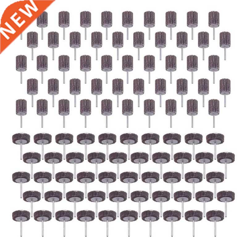 100 Pack Abrasive Flap Wheel Sander, 1/8Inch Shank Diameter