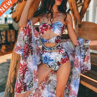 Bandeau Swimwear Bow Piece Mon Print Swimsuit 2021 One Women