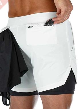 2020 Summer Running Shorts Men 2 in 1 Sports Jogging Fitness