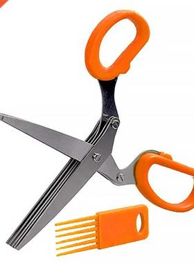 Scallion Scissors Herb Onion Cutter 5 Blades ulti-Functiona