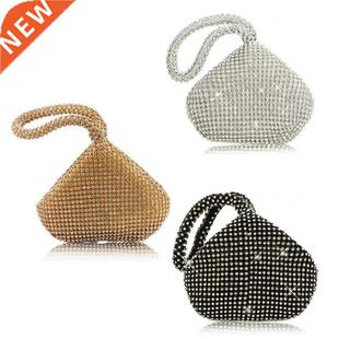 Glitter Handbag Purse Women Evening Triangle Clutch Luxury