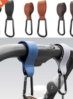 1/2pcs PU Leather Baby Bag Stroller Hook Pram Rotate 360 Deg