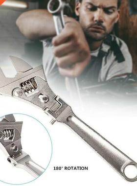 New 8 Inch Flexible Head Adjustable Ratchet Wrench 180°