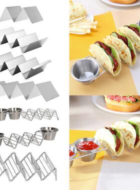 Stanless Steel Taco Holder Stand Plate Ktchen Cookng Tool