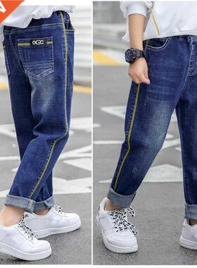 IENENS Autumn Boy's Jeans Clothes Kids Cowboy Long Pants Chi