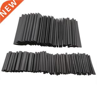 Sleeves Black Polyolefin Tubing Shrink Heat Lot 127Pcs