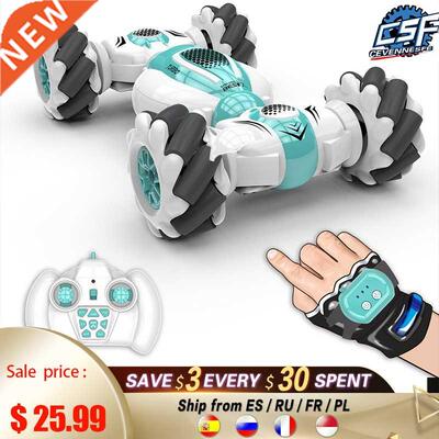 Mini 2.4GHz 4WD RC Stunt Car Remote Control Watch Gesture Se