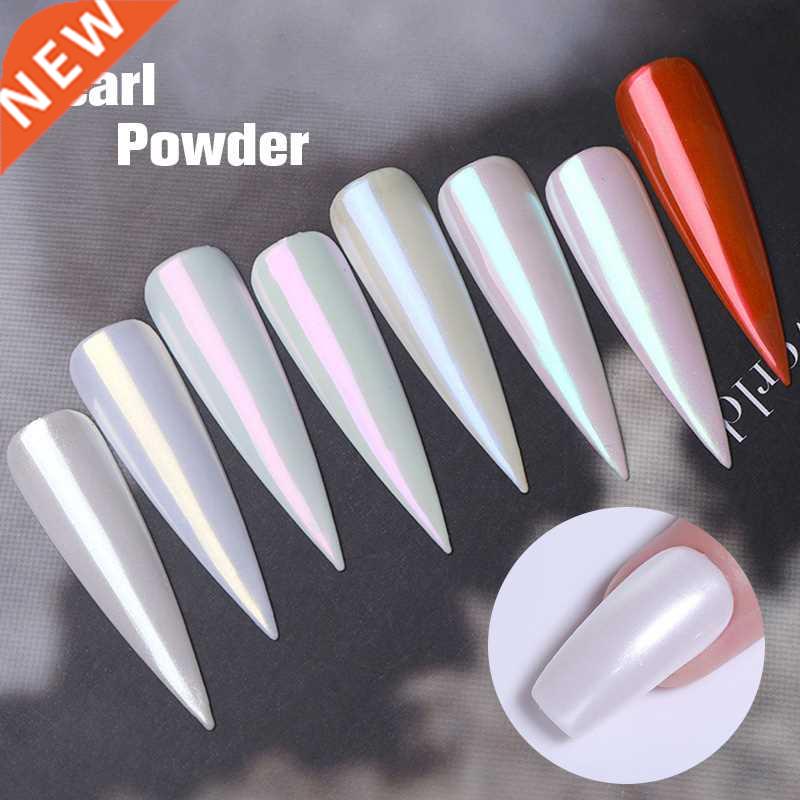 1 Box Pearl Nail Glitter Powder Neon Mirror Mermaids Dipping