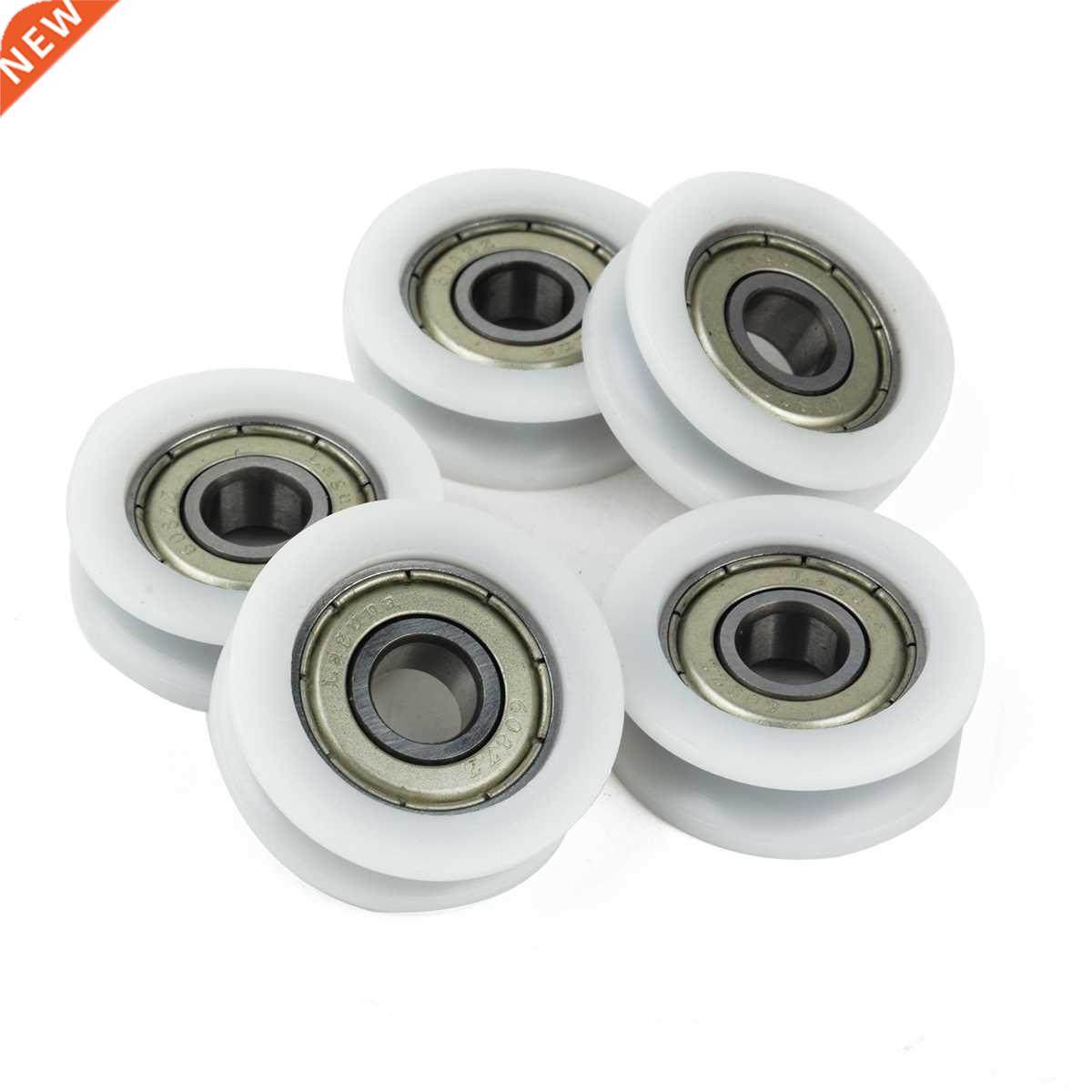 5pcs New U Groove Ball Bearing Nylon Plastic Embedded 608 Gu