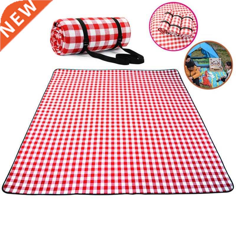 Red White Plaid Outdoor Foldable Waterproof Picnic Mat Fashi