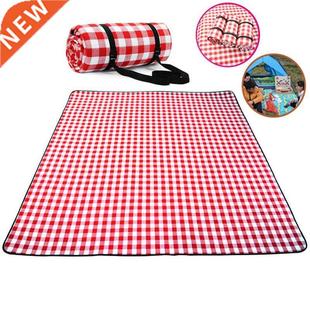 Outdoor Foldable Waterproof Red Mat Plaid Picnic Fashi White