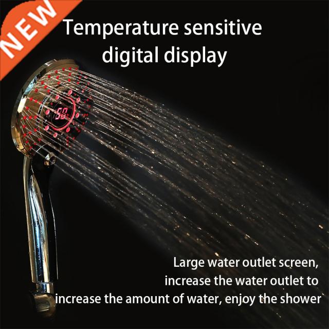Recableght LED Digital Shower Head Handheld Spa Shower Head