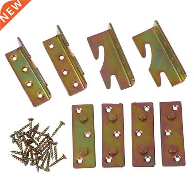 Hout Bed Rail Klem Mount Drukknop Connector 4pcs